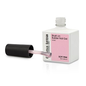 Uv/Led Building Gel with Brush Soft Pink 15ml