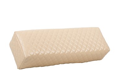 Manicure Leather Arm Rest Quilted Beige