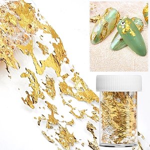 Nail Net with Gold Leaf