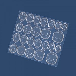 Double Sided Nail Tips Stickers 24pcs