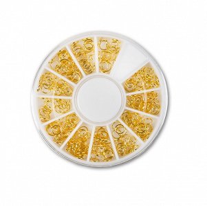 Nail Art Earrings Gold