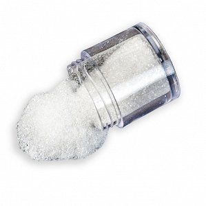 Nail Art White Glitter Iridescent Powder 10g