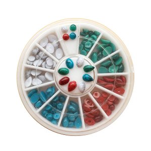 Multicolor Marble Nail Art Decorations Wheel Set