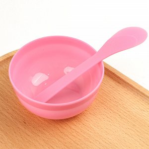 Face Mask Bowl with Spatula Pink
