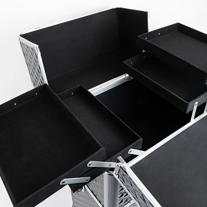 Professional Aluminum Wheeled Beautycase Black