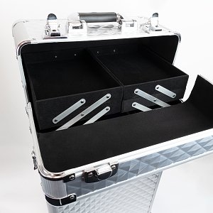 Professional Aluminum Wheeled Beautycase Silver