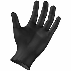Disposabel Nitrile Gloves Powder Free Black Large 100pcs