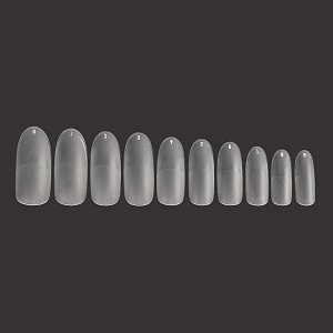 Soft Gel Nail Tips Oval Medium Clear 100pcs