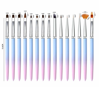 Nail Art Brushes Set 14pcs
