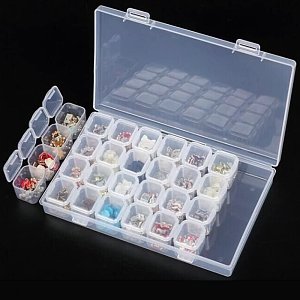 Case for Nail Art Accessories Plastic 28 Places