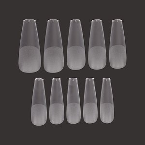 Soft Gel Nail Tips Coffin Large Clear 100pcs
