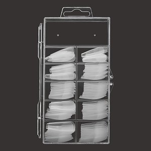 Soft Gel Nail Tips Coffin Large Clear 100pcs