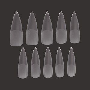 Soft Gel Nail Tips Stiletto Large Clear 100pcs