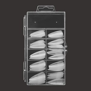 Soft Gel Nail Tips Stiletto Large Clear 100pcs