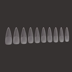 Soft Gel Nail Tips Stiletto Large Clear 100pcs