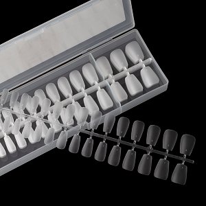 Press On Nails Tips Ultra Thin Coffin Small Matte Clear 120pcs