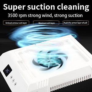 Nail Dust Collector With Filter White 85W