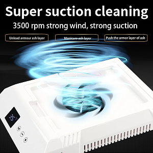 Nail Dust Collector With Filter White 85W