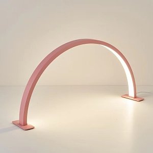 Half Moon Table Led Lamp Pink