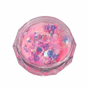 Nail Glitter Luminous Sequins Pink 2g