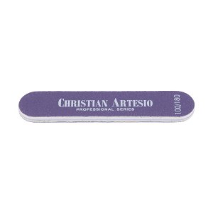 Professional Mini Nail File with ceramic coating purple halfmoon #100/180