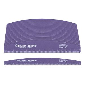 Set 20 pcs Professional Nail File with ceramic coating purple halfmoon #100/180
