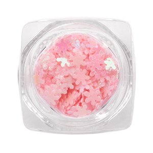 Pink Snowflake Sequins 3g