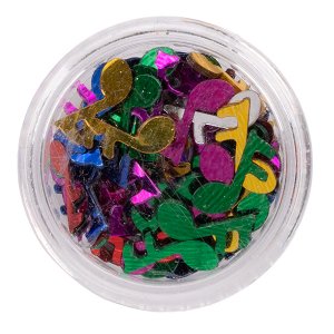 Multicolor Musical Note Sequins 3g