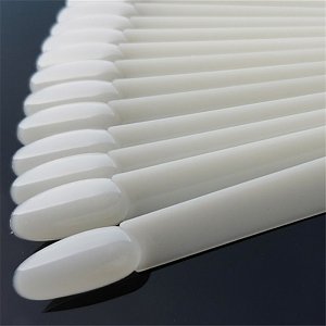 Nail Art Display Sticks Oval Shape Natural 50pcs