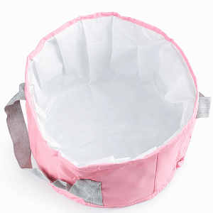 Fabric Spa Foot Bath Basin Pink 30x20cm