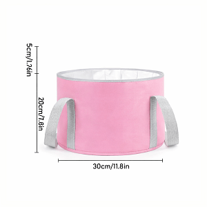 Fabric Spa Foot Bath Basin Pink 30x20cm
