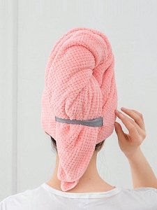 Microfiber Hair Drying Towel Pink 106x57cm