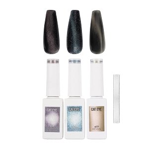 Cat Eye Gel Polish Celestial Collection –Set of 3 pcs + Free Magnet