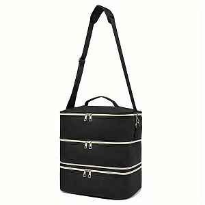 Professional 3-Tier Manicure Case for Nail Tools & Nail Polish Storage