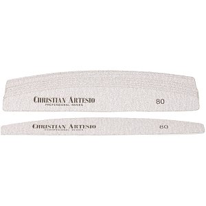 Replacement Half-Moon Nail File Refill Set Grey #80 grit 10pcs