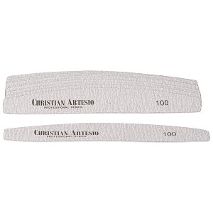 Replacement Half-Moon Nail File Refill Set Grey #100 grit 10pcs
