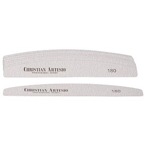 Replacement Half-Moon Nail File Refill Set Grey #180 grit 10pcs