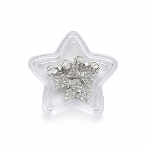 Silver Rhinestone Bow Nail Art Decorations