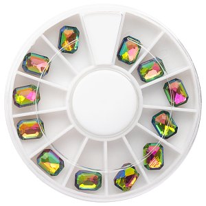 AB Crystal Nail Rhinestones Wheel – Polygon Nail Art Stones