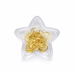 Gold Metal Crescent Nail Art Accessories