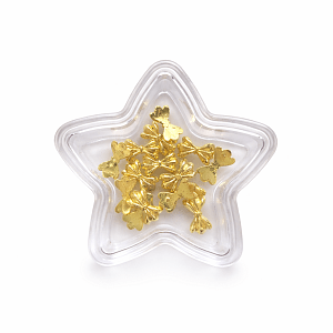 Gold Metal Bow Nail Art Accessories