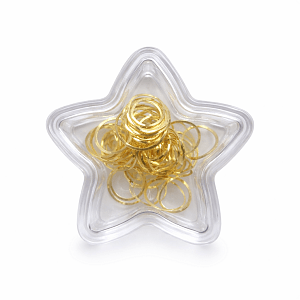 Gold Metal Circles Nail Art Accessories