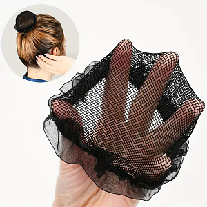Black Hair Net Mesh for Buns – Secure Hold & Invisible Fit