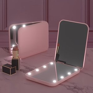 8 LED Compact Makeup Mirror Folding Pocket Size