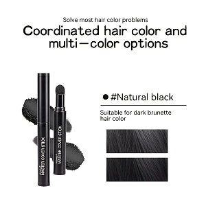 Hair Cover Stick for White Roots, Thinning Spots & Hairline Correction – Natural Black
