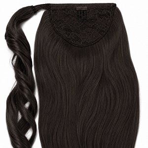 Pferdeschwanz Glatt Echthaar 60cm 100g Braun #5