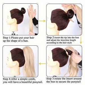 Hair Weft for Flexible Ponytail Braid HD Wavy 70cm 120g #5