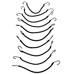 Hair Elastic Hooks Black 10pcs