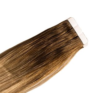 Tape-In Natural Hair Extensions #10/60 Ombre Dark Root 40cm 10pcs