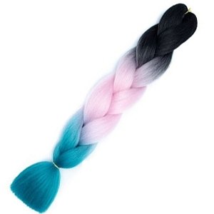 Μαλλιά για Ράστα και Πλεξούδες Unicorn Μπλε/Ροζ/Καφέ Yc23# 100g 60cm